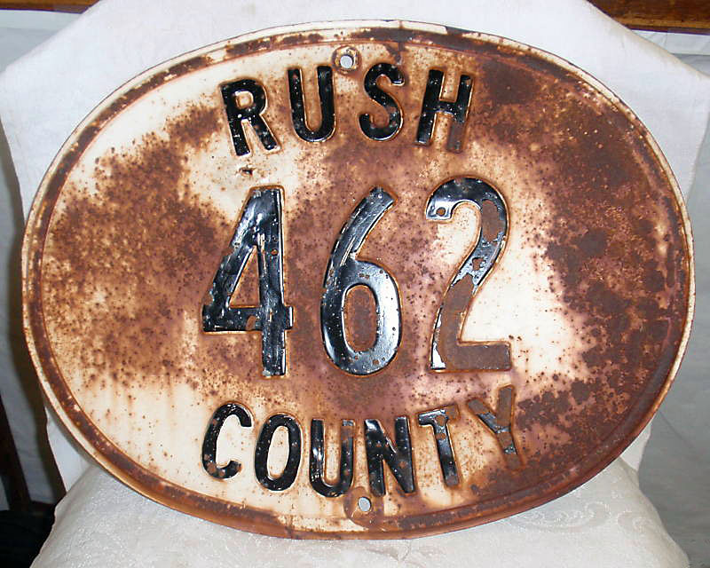 Kansas Rush County route 462 sign.