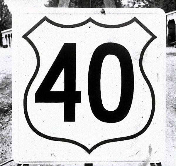 Kansas U.S. Highway 40 sign.