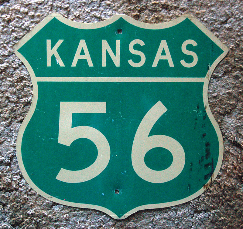 Kansas U.S. Highway 56 sign.