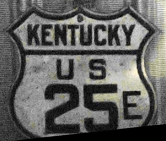 Kentucky - U. S. highway 25E and U.S. Highway 25 sign.