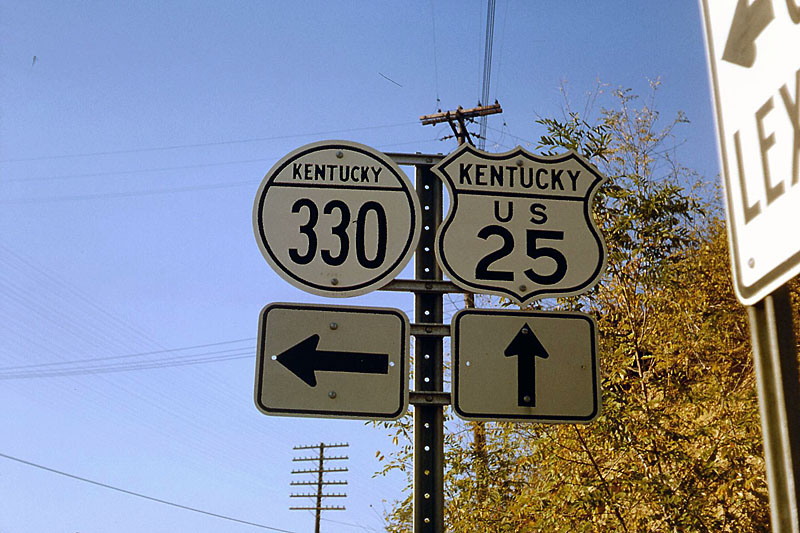 Kentucky - U.S. Highway 25 and State Highway 330 sign.