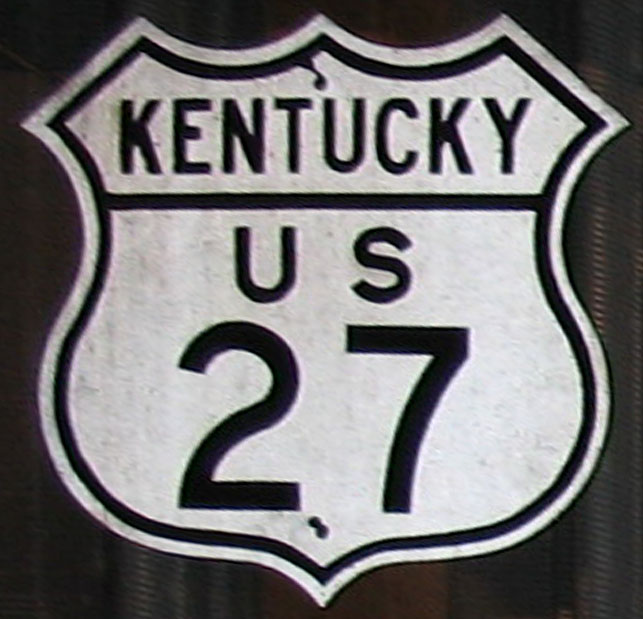 Kentucky U.S. Highway 27 sign.