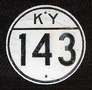 Kentucky State Highway 143 sign.