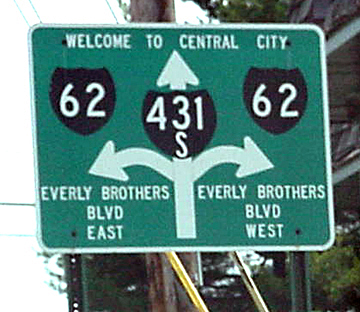 Kentucky - Interstate 431 and Interstate 62 sign.