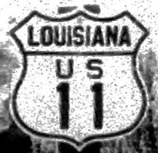 Louisiana U.S. Highway 11 sign.