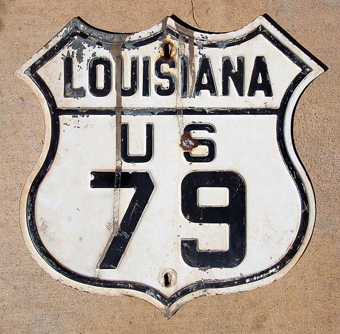 Louisiana U.S. Highway 79 sign.