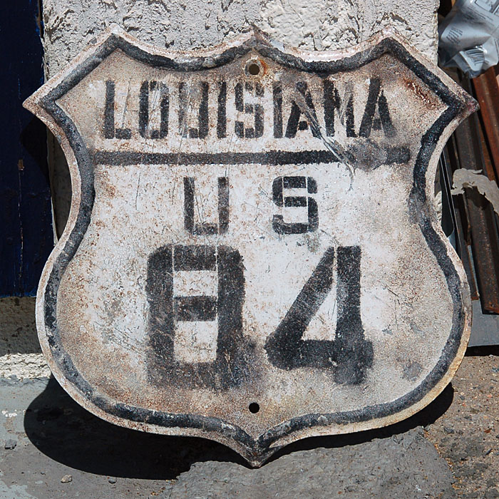 Louisiana U.S. Highway 84 sign.