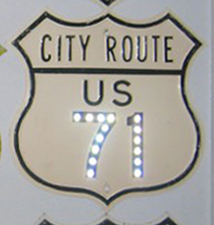 Louisiana U.S. Highway 71 sign.