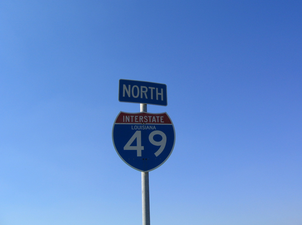 Louisiana Interstate 49 sign.