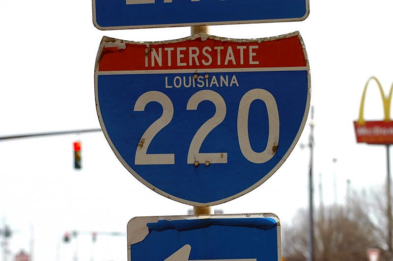 Louisiana Interstate 220 sign.