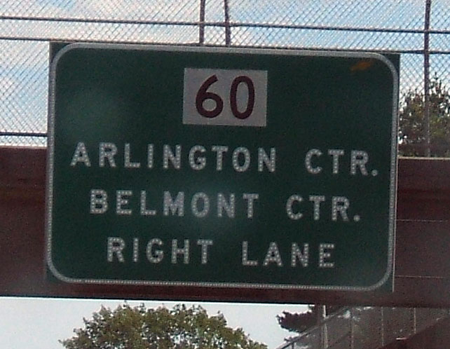 Massachusetts State Highway 60 sign.