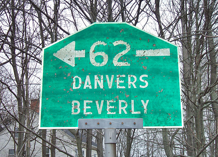 Massachusetts State Highway 62 sign.