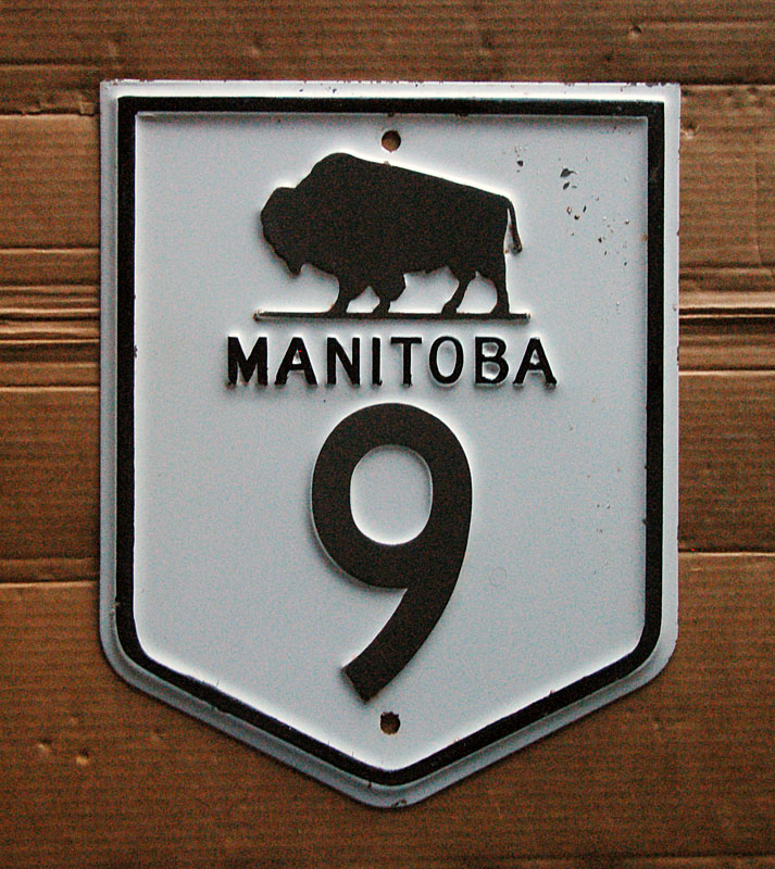 Manitoba Provincial Highway 9 sign.