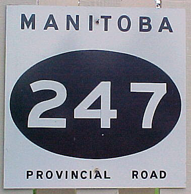 Manitoba provincial road 247 sign.