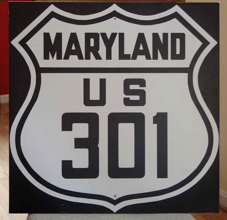 Maryland U.S. Highway 301 sign.
