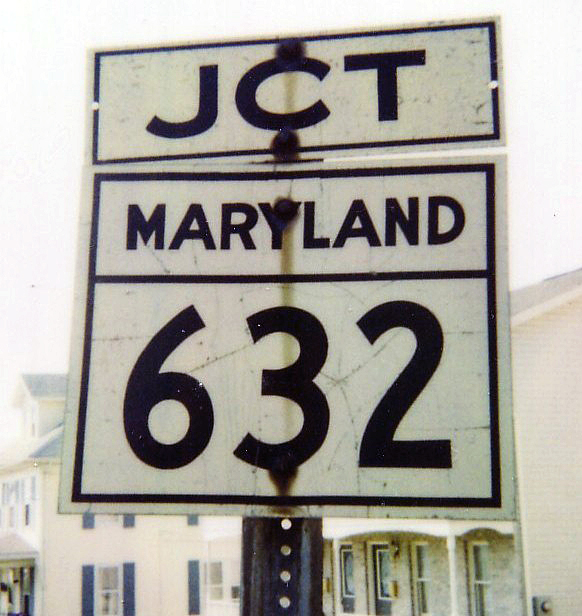 Maryland State Highway 632 sign.