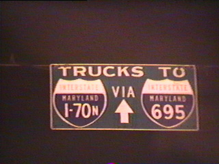 Maryland - interstate highway 70N and Interstate 695 sign.