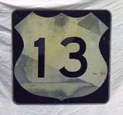 Maryland U.S. Highway 13 sign.
