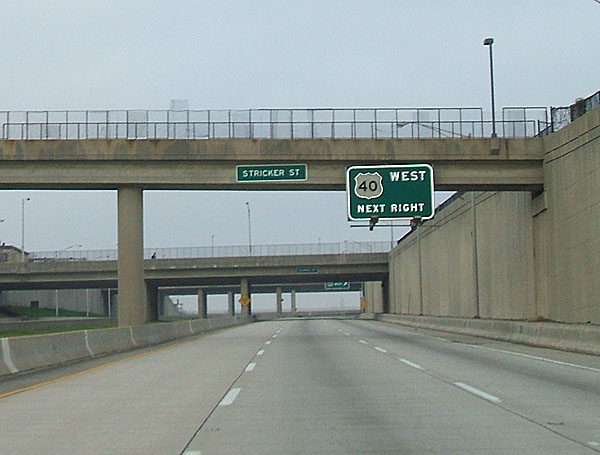 Maryland U.S. Highway 40 sign.