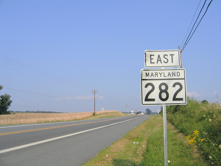 Maryland State Highway 282 sign.