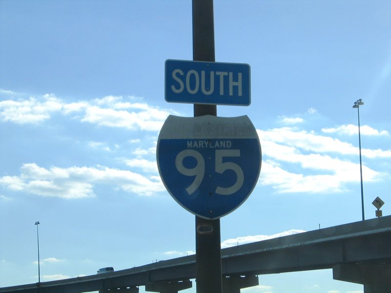 Maryland Interstate 95 sign.