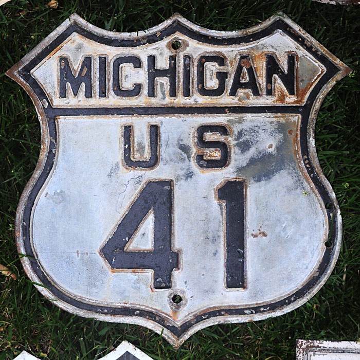 Michigan U.S. Highway 41 sign.