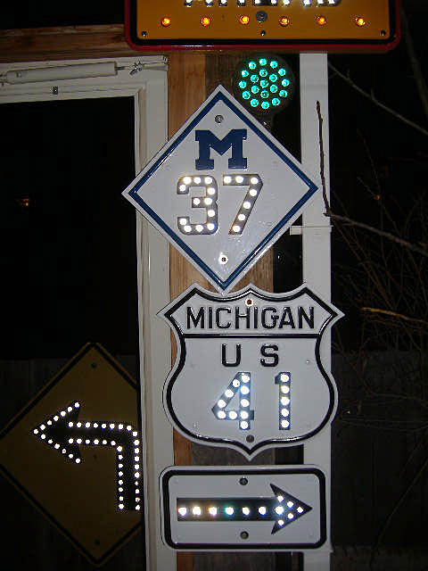 Michigan State Highway 37 sign.