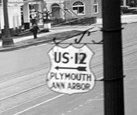 Michigan U.S. Highway 12 sign.