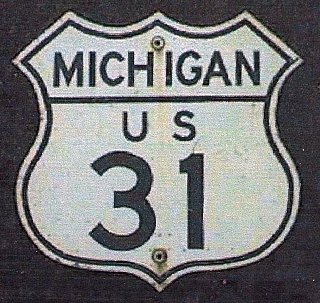 Michigan U.S. Highway 31 sign.