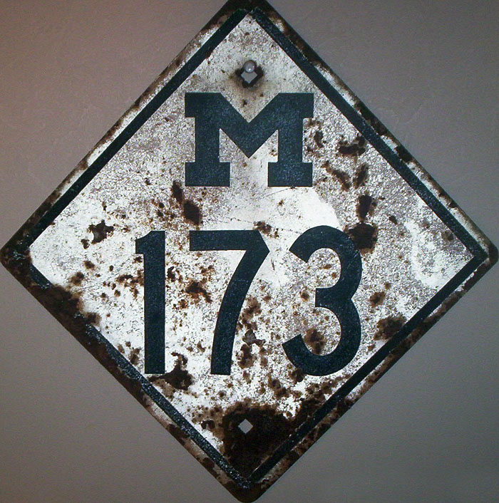 Michigan State Highway 173 sign.