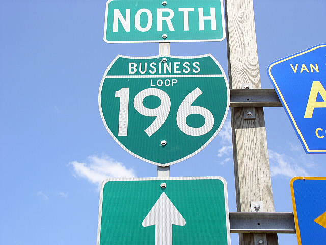 Michigan business loop 96 sign.