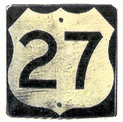 Michigan U.S. Highway 27 sign.