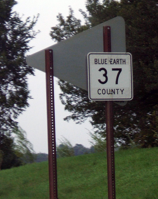 Minnesota Blue Earth County route 37 sign.