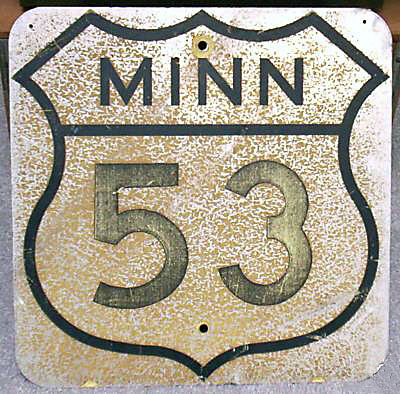 Minnesota U.S. Highway 53 sign.
