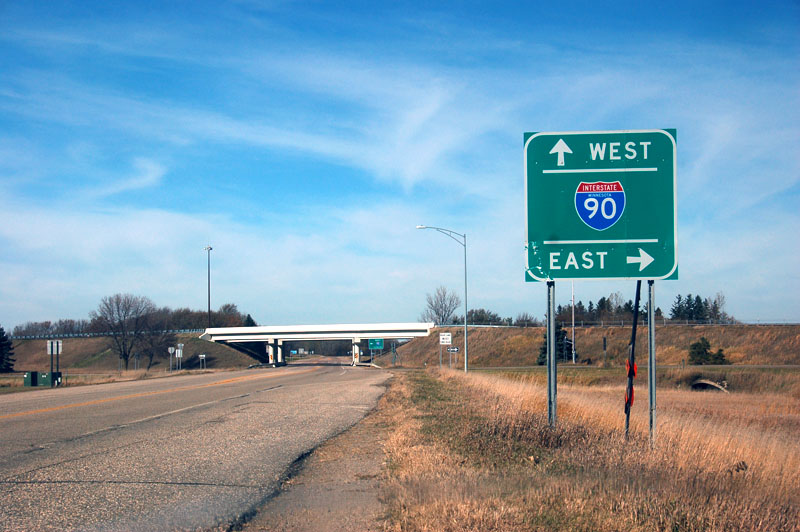 Minnesota Interstate 90 sign.