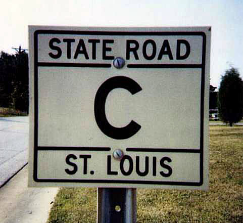 Missouri state secondary highway C sign.