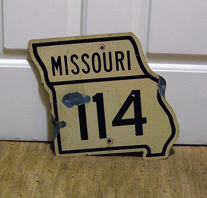 Missouri State Highway 114 sign.