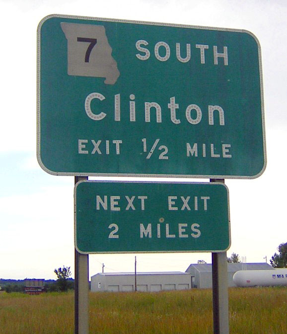 Missouri State Highway 7 sign.