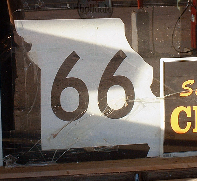 Missouri State Highway 66 sign.