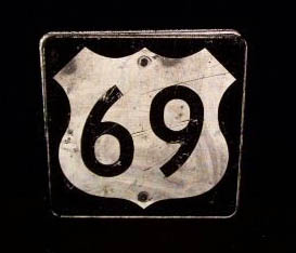 Missouri U.S. Highway 69 sign.