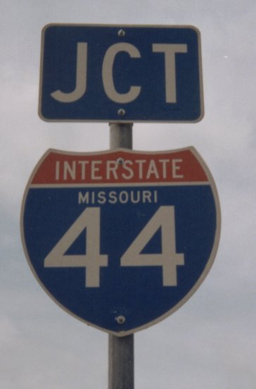 Missouri Interstate 44 sign.