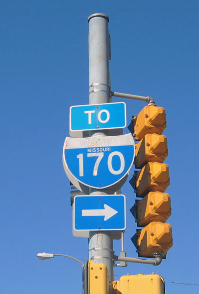 Missouri Interstate 170 sign.