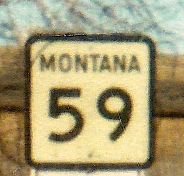 Montana State Highway 59 sign.