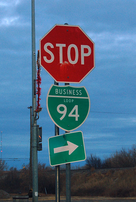Montana business loop 94 sign.