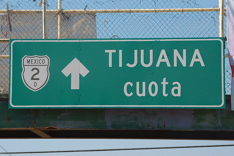 Mexico Federal Toll Road 2 sign.