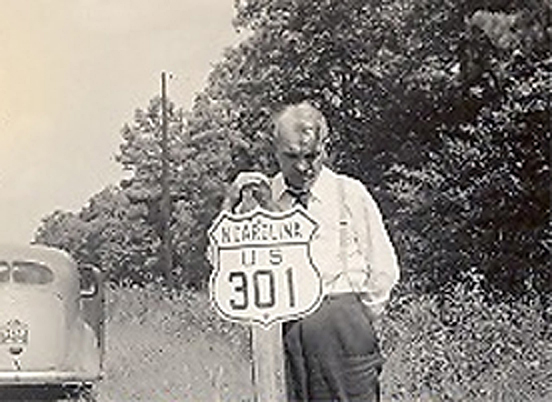 North Carolina U.S. Highway 301 sign.
