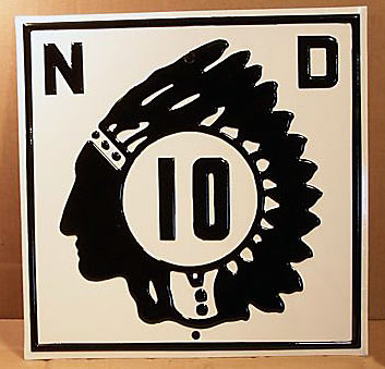 North Dakota State Highway 10 sign.