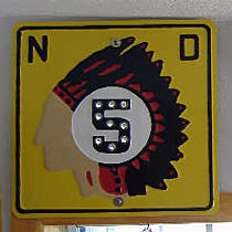 North Dakota - State Highway 5 and State Highway 41 sign.