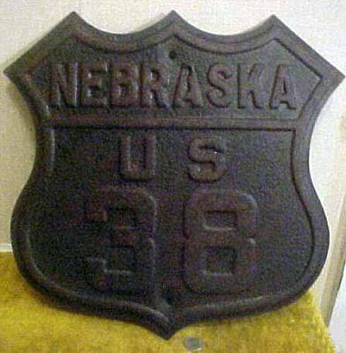 Nebraska U.S. Highway 38 sign.