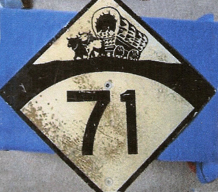 Nebraska State Highway 71 sign.